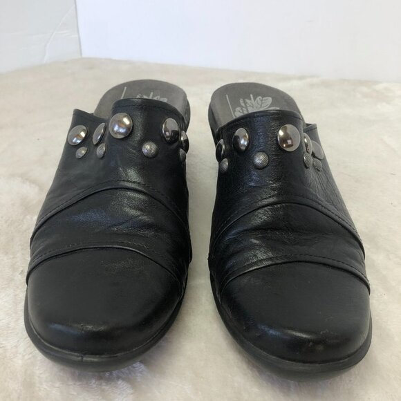 Romika Black Leather Mule Clogs Size 37 (6.5) - Picture 2 of 12